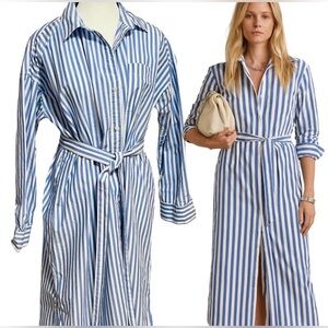 2 for $75
LOFT Striped Poplin Belted Midi Shirtdress